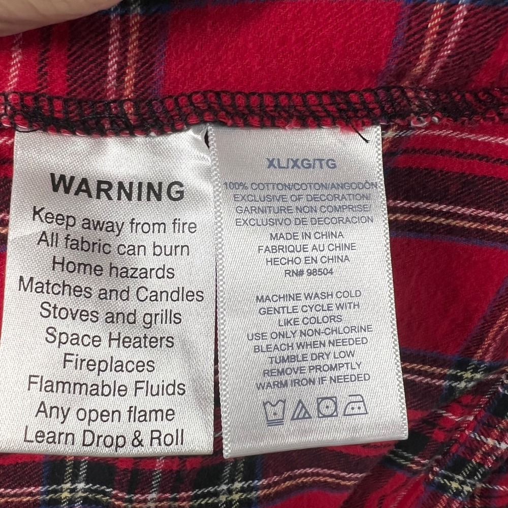 Lanz of Salzburg Buffalo Check Flannel Pajamas Women's XL Cozy Lounge Holiday - Picture 4 of 7